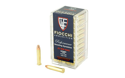 Fiocchi .22 WMR 40gr FMJ Brass – 50rd